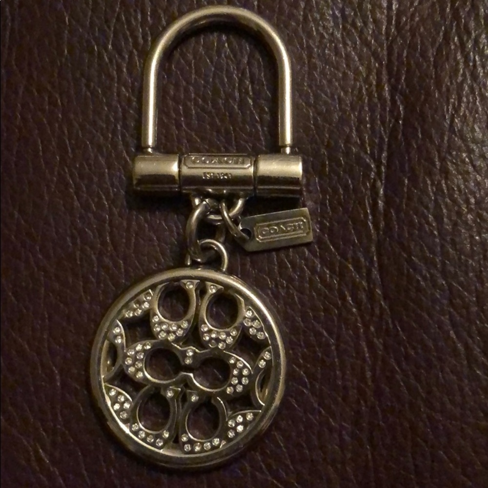 Silver Coach keychain